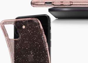 Spigen Etui Spigen Liquid Crystal Glitter do Apple iPhone 11 Rose Quartz uniwersalny 5