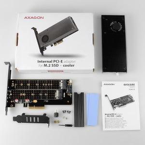 Axagon Adapter PCI-E x4 na 2x M.2 NVMe i SATA + aktywne chłodzenie (PCEM2-DC) 14