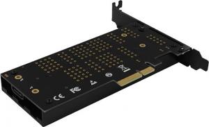 Axagon Adapter PCI-E x4 na 2x M.2 NVMe i SATA + aktywne chłodzenie (PCEM2-DC) 10