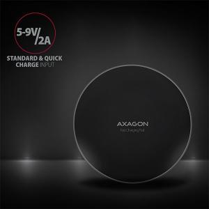 Axagon WDC-P10T Cienka bezprzewodowa podkładka szybkiego ładowania QI 5/7.5/10 W, micro USB (WDC-P10T) - AZAXNULWDCP10T0 6