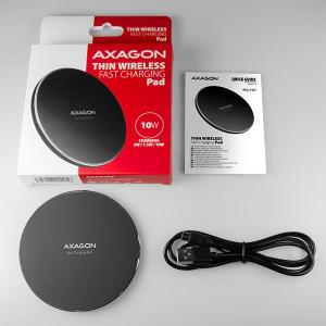 Axagon WDC-P10T Cienka bezprzewodowa podkładka szybkiego ładowania QI 5/7.5/10 W, micro USB (WDC-P10T) - AZAXNULWDCP10T0 9
