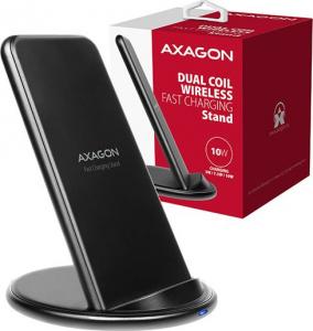 Ładowarka Axagon WDC-S10D, bezprzewodowa podstawka szybkiego ładowania, QI 5/7.5/10 W, podwójna cewka, micro USB 7