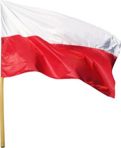 Flaga Narodowa Polska 112X70Cm Z Drzewcem 120Cm 1
