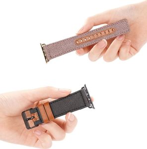 Dux Ducis Litchi Grain Band pasek opaska bransoleta do Watch 4 40mm / Watch 3 38mm / Watch 2 38mm / Watch 1 38mm czarny uniwersalny 13