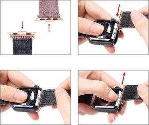 Dux Ducis Litchi Grain Band pasek opaska bransoleta do Watch 4 40mm / Watch 3 38mm / Watch 2 38mm / Watch 1 38mm czarny uniwersalny 5