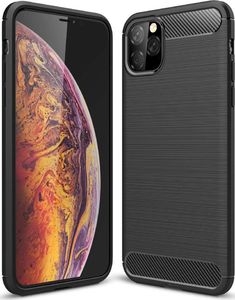Hurtel Carbon Case elastyczne etui pokrowiec iPhone 11 Pro Max czarny uniwersalny 1