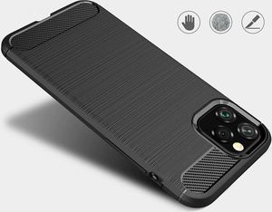 Hurtel Carbon Case elastyczne etui pokrowiec iPhone 11 Pro Max czarny uniwersalny 4