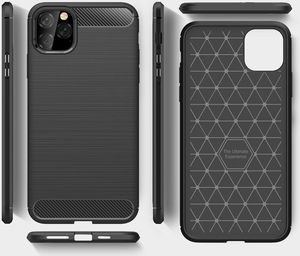 Hurtel Carbon Case elastyczne etui pokrowiec iPhone 11 Pro Max czarny uniwersalny 7