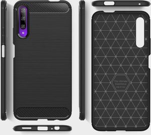 Hurtel Carbon Case elastyczne etui pokrowiec Honor 9X czarny uniwersalny 6