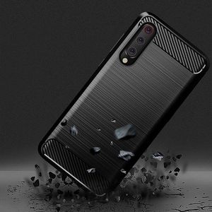 Hurtel Carbon Case elastyczne etui pokrowiec Xiaomi Mi 9 Lite / Mi CC9 czarny uniwersalny 4