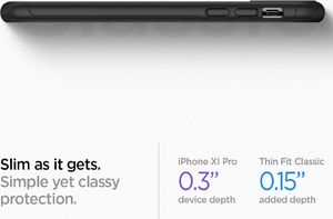 Spigen SPIGEN THIN FIT CLASSIC IPHONE 11 PRO BLACK uniwersalny 8