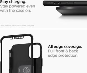 Spigen SPIGEN THIN FIT CLASSIC IPHONE 11 PRO MAX BLACK uniwersalny 10