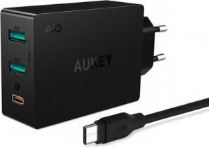 Ładowarka Aukey PA-Y4 2x USB-A 1x USB-C 4.8 A 1