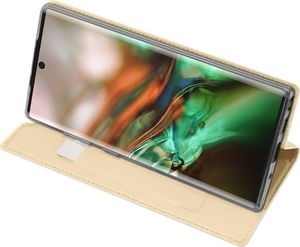 Dux Ducis Dux Ducis Skin Leather etui portfel z klapką SAMSUNG GALAXY NOTE 10+ Plus złote uniwersalny 5