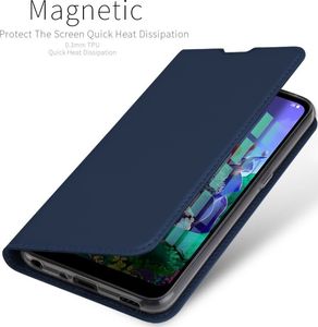 Dux Ducis Dux Ducis Skin Leather etui portfel z klapką LG Q60 / K50 granatowe uniwersalny 11