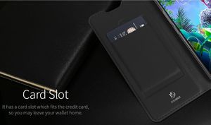 Dux Ducis Dux Ducis Skin Leather etui portfel z klapką LG Q60 / K50 granatowe uniwersalny 12