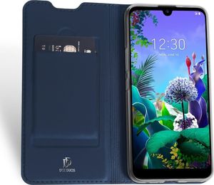 Dux Ducis Dux Ducis Skin Leather etui portfel z klapką LG Q60 / K50 granatowe uniwersalny 3