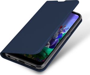 Dux Ducis Dux Ducis Skin Leather etui portfel z klapką LG Q60 / K50 granatowe uniwersalny 9