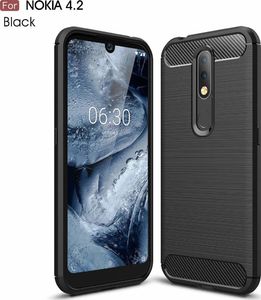 Etui Pancerne Plecki Carbon NOKIA 4.2 czarne uniwersalny 2