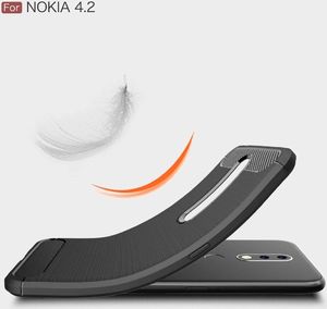 Etui Pancerne Plecki Carbon NOKIA 4.2 czarne uniwersalny 6