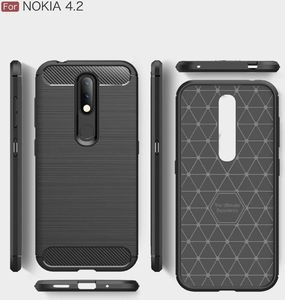 Etui Pancerne Plecki Carbon NOKIA 4.2 czarne uniwersalny 8