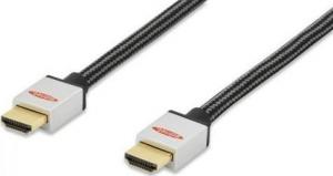 Kabel Ednet HDMI - HDMI 3m srebrny (84482) 1