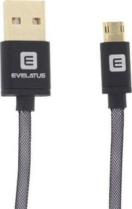 Kabel USB Evelatus USB-A - microUSB 1.2 m Złoty 1
