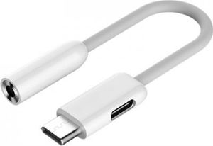 Kabel USB Xiaomi Wtyczka prosta USB-C - USB-C + mini Jack 3.5 mm 0.12 m Biały 1