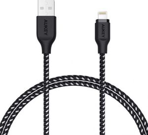 Kabel USB Aukey USB-A - Lightning 1.2 m Czarny (CB-AL1 BLACK) 1