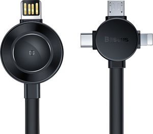 Kabel USB Baseus USB-A - USB-C + microUSB + Lightning Czarny (47397) 1