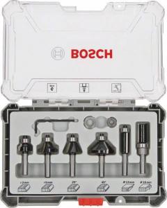 Bosch zestaw frezów prostych i profilowych do drewna 6 sztuk, 8 mm (2607017469) 1