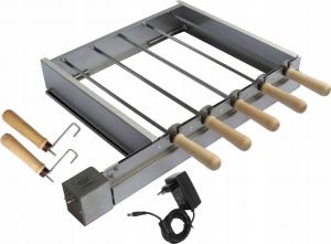 Wiedyska Zestaw do grillowania szaszłyków z napędem elektrycznym 5 szpad (10921) 2