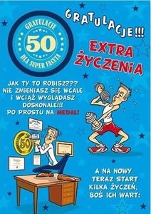 Stamp Karnet Party naklejany B6+koperta Urodziny 50 wz02 1