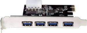 Kontroler LogiLink PCIe 2.0 x1 - 4x USB 3.0 (PC0057) 3