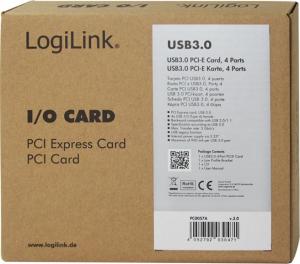 Kontroler LogiLink PCIe 2.0 x1 - 4x USB 3.0 (PC0057) 6