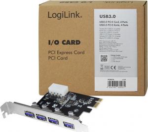 Kontroler LogiLink PCIe 2.0 x1 - 4x USB 3.0 (PC0057) 7