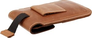 Nexeri Etui Kabura skórzana do paska pionowa otwierana portfel Nexeri Flap Leather SAMSUNG GALAXY A70 / A80 / NOTE 9 brązowe uniwersalny 6