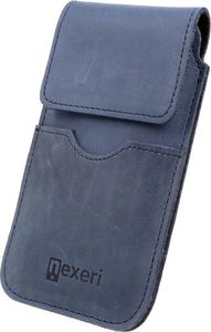 Nexeri Etui Kabura skórzana do paska pionowa otwierana portfel Nexeri Flap Leather SAMSUNG GALAXY A70 / A80 / NOTE 9 granatowe uniwersalny 2