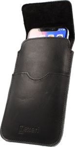 Nexeri Etui Kabura skórzana do paska pionowa otwierana portfel Nexeri Flap Leather SAMSUNG GALAXY A70 / A80 / NOTE 9 czarne uniwersalny 3