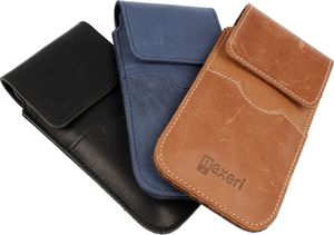 Nexeri Etui Kabura skórzana do paska pionowa otwierana portfel Nexeri Flap Leather SAMSUNG GALAXY A70 / A80 / NOTE 9 czarne uniwersalny 10