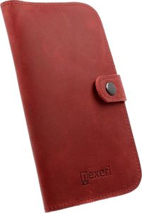 Nexeri Etui Wallet Leather XL IPHONE 6+ PLUS / SAMSUNG GALAXY A10 bordowe 2