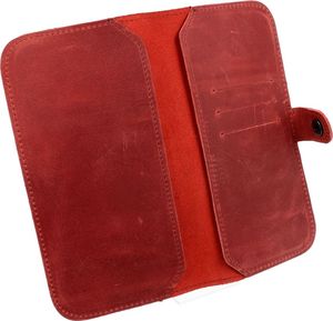 Nexeri Etui Wallet Leather XL IPHONE 6+ PLUS / SAMSUNG GALAXY A10 bordowe 5