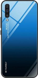 Etui Szklane Glass case Gradient IPHONE X XS czarno-niebieskie uniwersalny 1