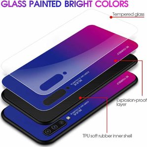 Etui Szklane Glass case Gradient HUAWEI P SMART Z czarno-niebieskie uniwersalny 6