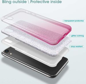 Etui Brokat Glitter SAMSUNG GALAXY A10 srebrno-różowe uniwersalny 2