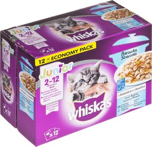 Whiskas Potrawka Junior Smaki Rybne galaretka (1,02 kg ) 8