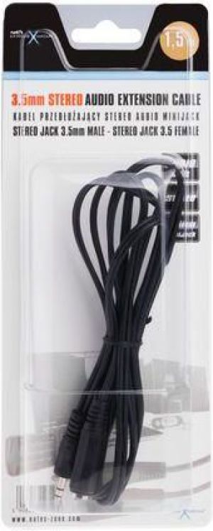 Kabel Natec Jack 3.5mm - Jack 3.5mm 1.5m czarny (NKA-0539) 2