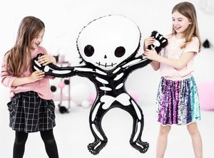 Party Deco Balon foliowy Szkielet na Halloween - 84 cm x 100 cm - 1 szt. uniwersalny 2
