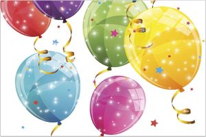 PROCOS Obrus urodzinowy Błyszczące Baloniki - 120 x 180 cm - 1 szt. uniwersalny 2