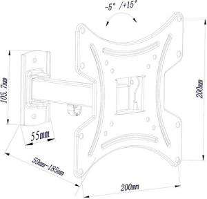 Blow Uchwyt ścienny 76-863 17'' - 42'' 2
